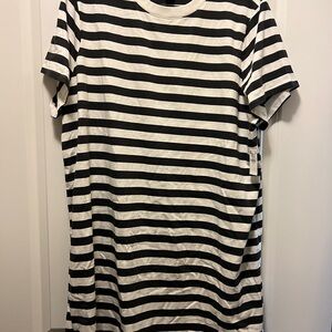 NWT Grey and White Striped T-Shirt